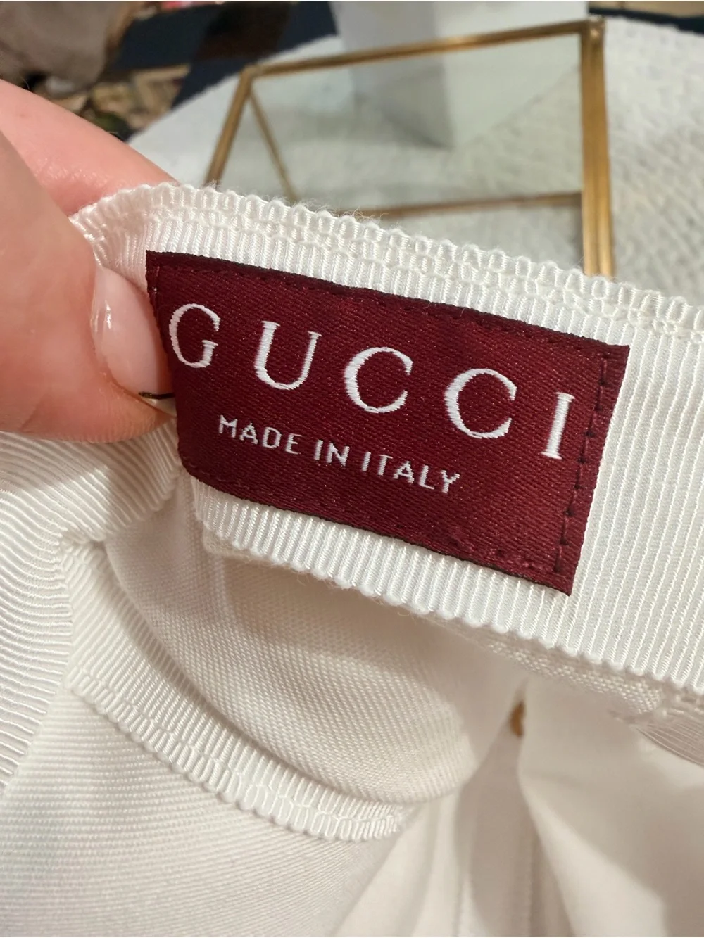 Gucci White Cotton Embroidered Logo (XL) Baseball Cap - NWT❣️Men’s —> Unisex